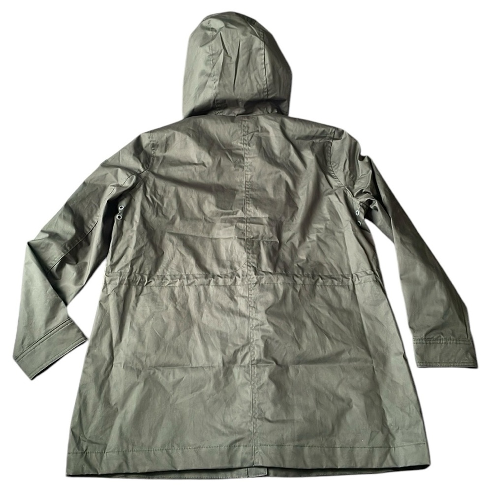 Hunter Olive Green Hooded Rain Jacket - Picture 5 of 9